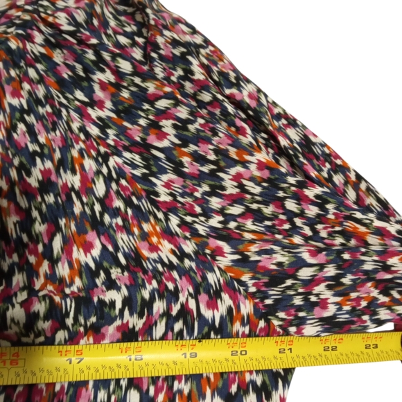 Velvet by Graham & Spencer Multicolor Ditsy Floral Tiered Smock Sleeve Boho Dres - Picture 7 of 10